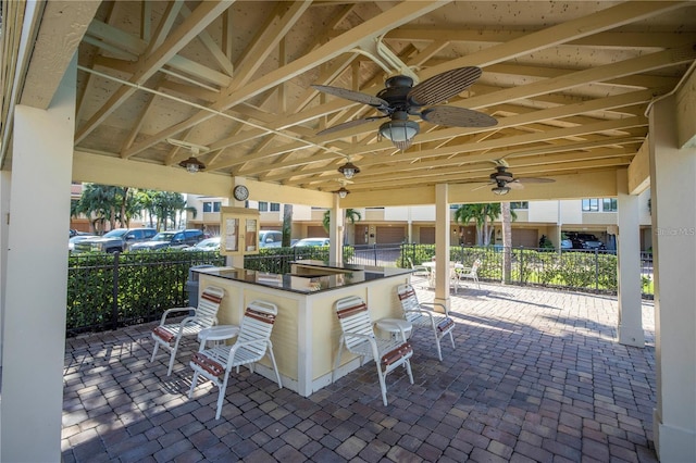 459 Haven Point Dr, Treasure Island, FL 33706 - view of patio / terrace with ceiling fan