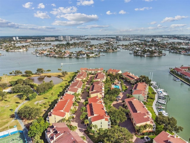459 Haven Point Dr, Treasure Island, FL 33706 - aerial view of residential area featuring a large body of water