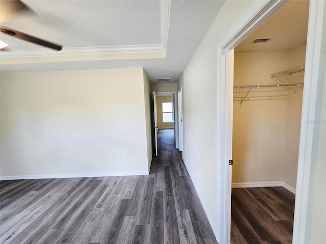 1557 S Martin Luther King Jr Ave, Clearwater, FL 33756 - hallway featuring dark wood finished floors and ornamental molding
