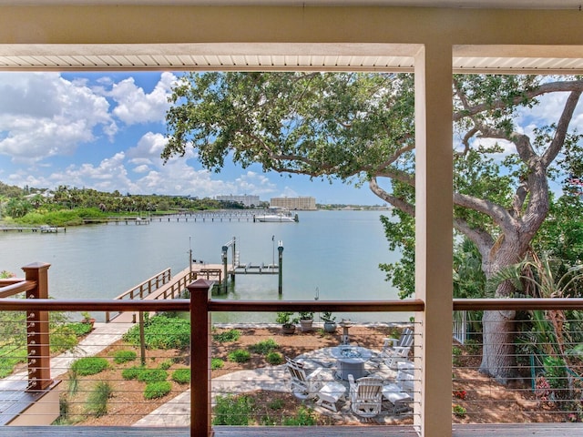 8 Sunset Bay Dr, Belleair, FL 33756 - dock with a water view and boat lift