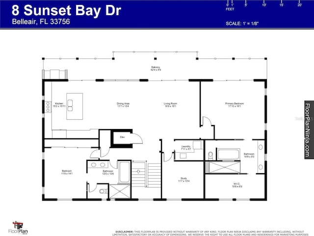 8 Sunset Bay Dr, Belleair, FL 33756 - view of property floor plan