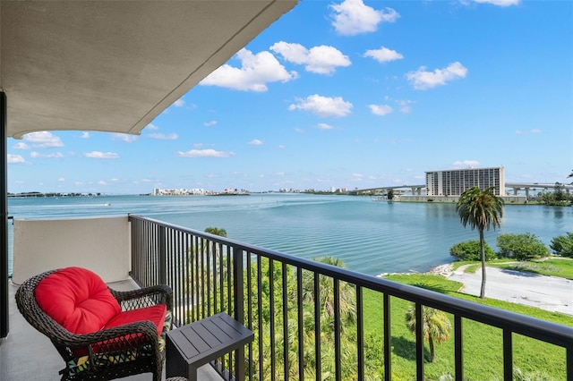 80 Rogers St Unit 3A, Clearwater, FL 33756 - balcony featuring a water view