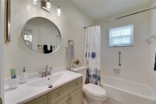 1502 Fort Duquesna Dr, Sun City Center, FL 33573 - bathroom with vanity and shower / tub combo with curtain