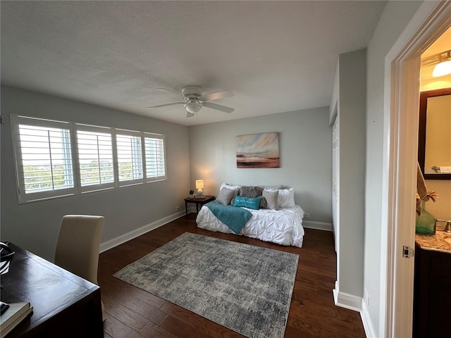 1365 Snell Isle Blvd NE Unit 6E, Saint Petersburg, FL 33704 - bedroom with dark wood-type flooring and a ceiling fan