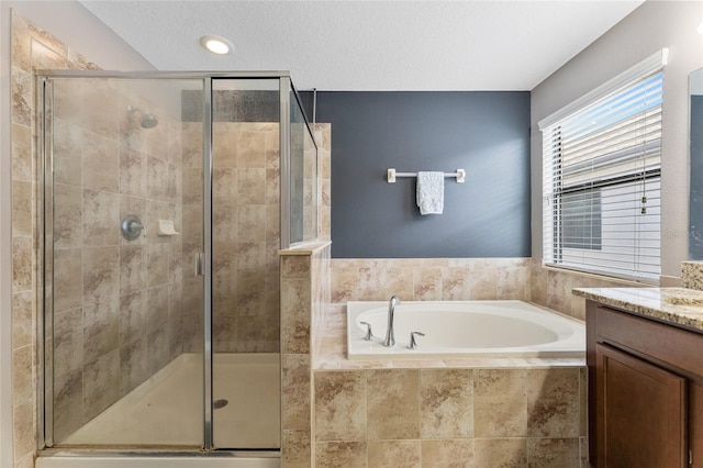 1604 Acadia Harbor Pl, Brandon, FL 33511 - full bathroom featuring a garden tub, vanity, and a stall shower