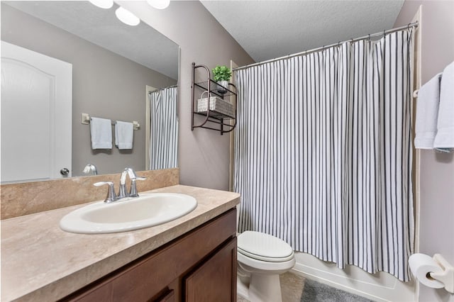 1604 Acadia Harbor Pl, Brandon, FL 33511 - bathroom with vanity, a textured ceiling, and shower / bath combo
