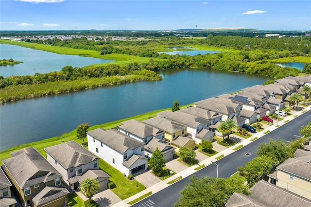 1604 Acadia Harbor Pl, Brandon, FL 33511 - aerial view of residential area with a large body of water
