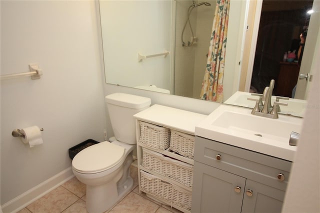402 Dorchester Pl Unit 44, Sun City Center, FL 33573 - bathroom with vanity, tile patterned flooring, and a shower with shower curtain