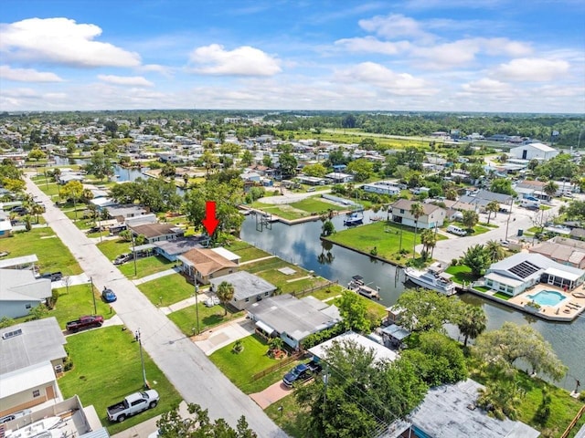 13316 Carol Dr, Hudson, FL 34667 - aerial view of residential area featuring a large body of water