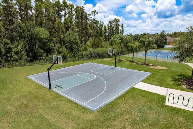 19309 Prairie Tree Pl, Tampa, FL 33647 - view of sport court with community basketball court and a tennis court