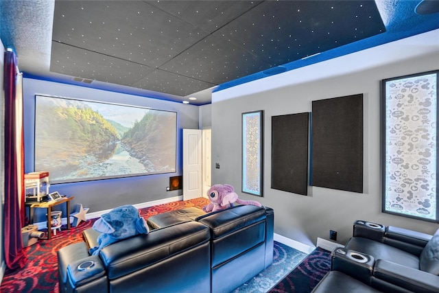10313 Scarlet Chase Dr, Riverview, FL 33569 - home theater room featuring baseboards