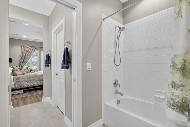 10313 Scarlet Chase Dr, Riverview, FL 33569 - full bath featuring shower / bath combination with curtain and ensuite bath