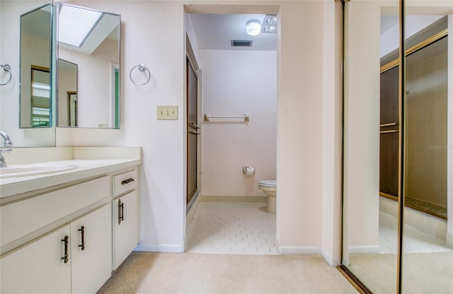 700 Starkey Rd Unit 1145, Largo, FL 33771 - full bathroom with vanity, a stall shower, and tile patterned flooring