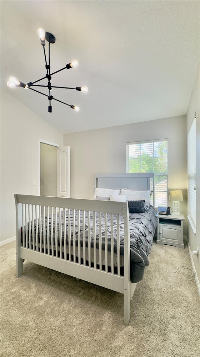 27312 Edenfield Dr, Wesley Chapel, FL 33544 - bedroom featuring a chandelier and carpet