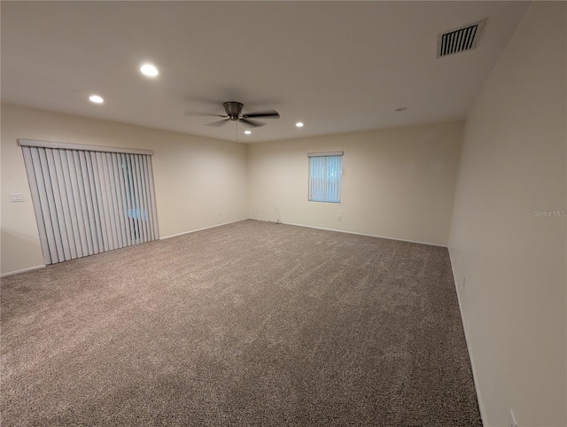 11308 Echo View Dr, Odessa, FL 33556 - unfurnished room featuring a ceiling fan, recessed lighting, and carpet