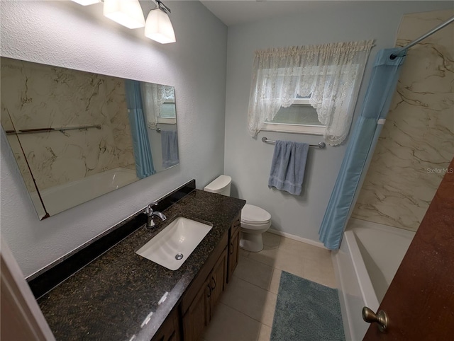 11308 Echo View Dr, Odessa, FL 33556 - full bath with vanity, tile patterned flooring, and shower / bath combo