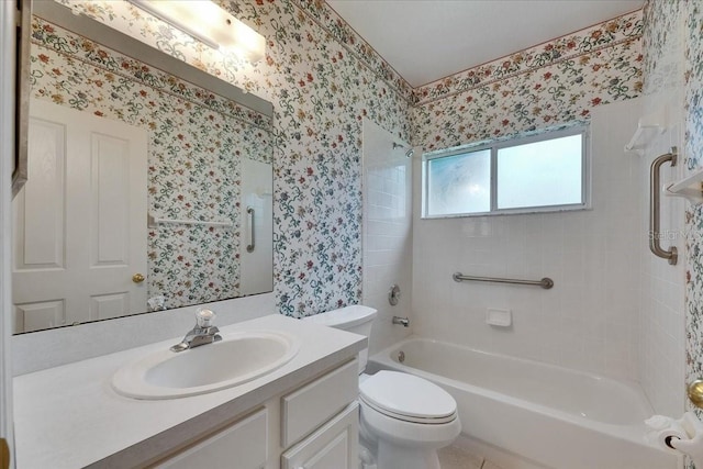 1216 Fox Chapel Dr, Lutz, FL 33549 - full bathroom featuring vanity and shower / washtub combination