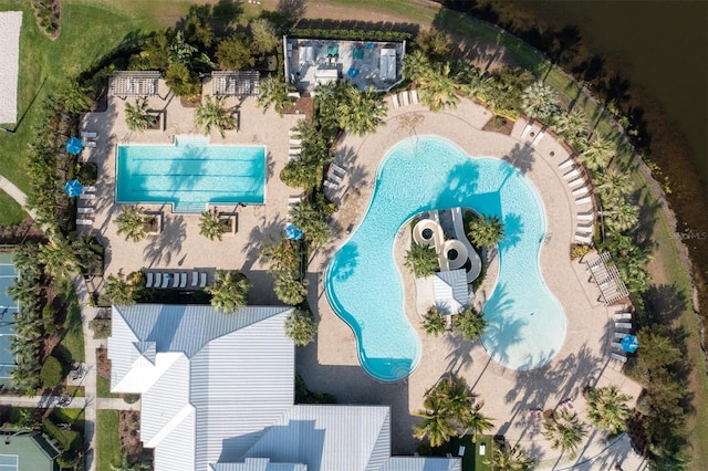 6352 Mooring Line Cir, Apollo Beach, FL 33572 - drone / aerial view of a pool area