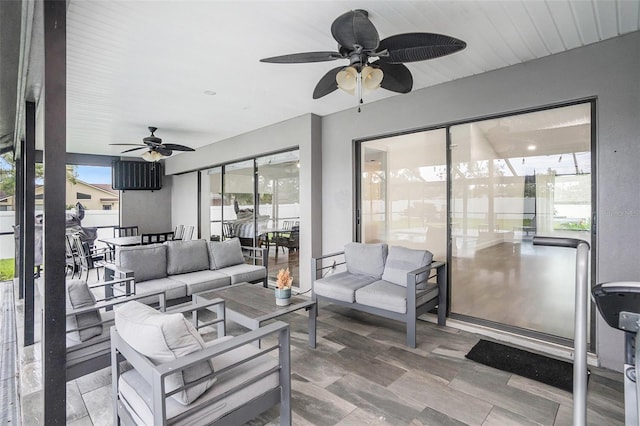 2701 Herndon St, Valrico, FL 33596 - view of patio featuring ceiling fan and an outdoor hangout area