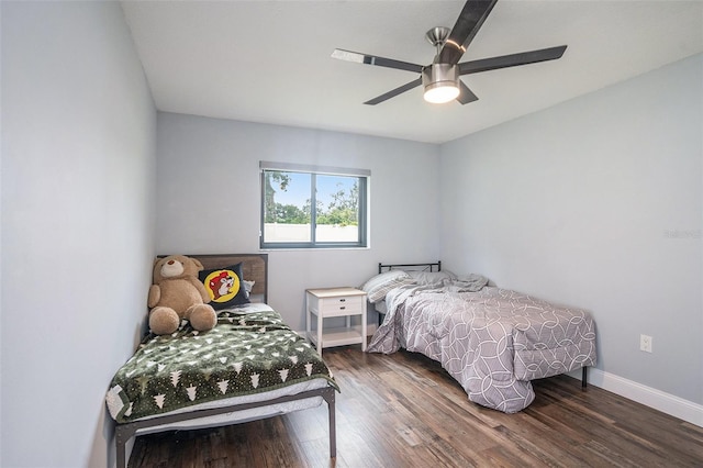 2701 Herndon St, Valrico, FL 33596 - bedroom featuring wood finished floors and a ceiling fan