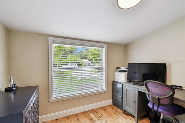 1722 Albemarle Rd, Clearwater, FL 33764 - home office featuring baseboards and light wood-style floors