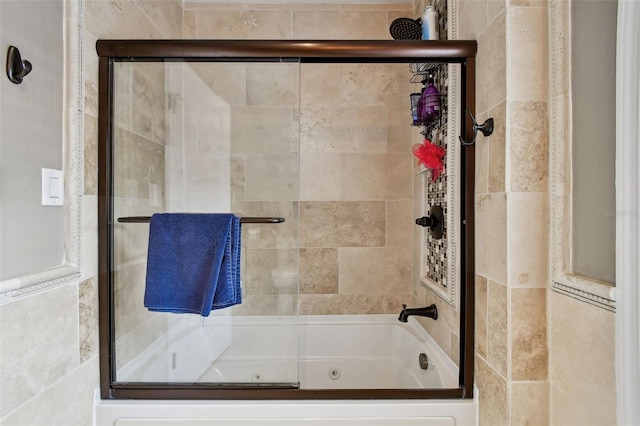 1722 Albemarle Rd, Clearwater, FL 33764 - bathroom with shower / bath combination with glass door