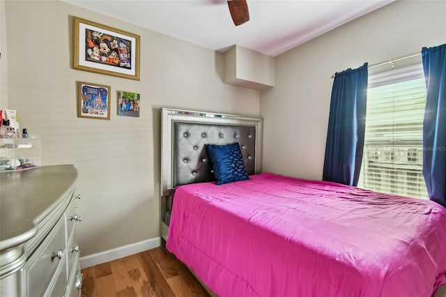 1722 Albemarle Rd, Clearwater, FL 33764 - bedroom with wood finished floors and a ceiling fan