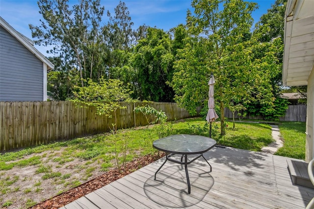 1722 Albemarle Rd, Clearwater, FL 33764 - wooden terrace featuring a fenced backyard