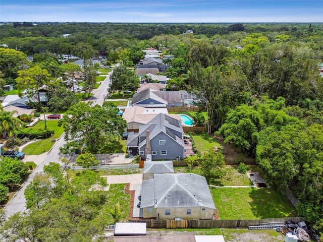 1722 Albemarle Rd, Clearwater, FL 33764 - view from above of property featuring a pool area