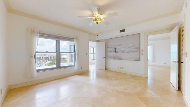 4950 Gulf Blvd Unit 903, St Pete Beach, FL 33706 - empty room featuring a ceiling fan and baseboards