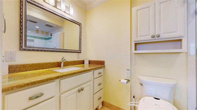 4950 Gulf Blvd Unit 903, St Pete Beach, FL 33706 - bathroom with vanity and crown molding