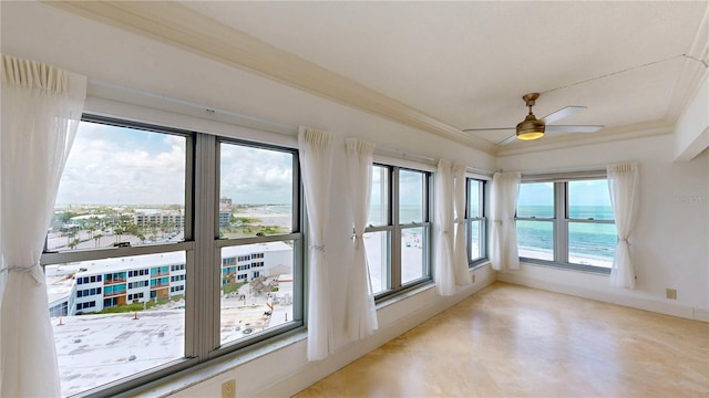 4950 Gulf Blvd Unit 903, St Pete Beach, FL 33706 - unfurnished sunroom with ornamental molding and baseboards