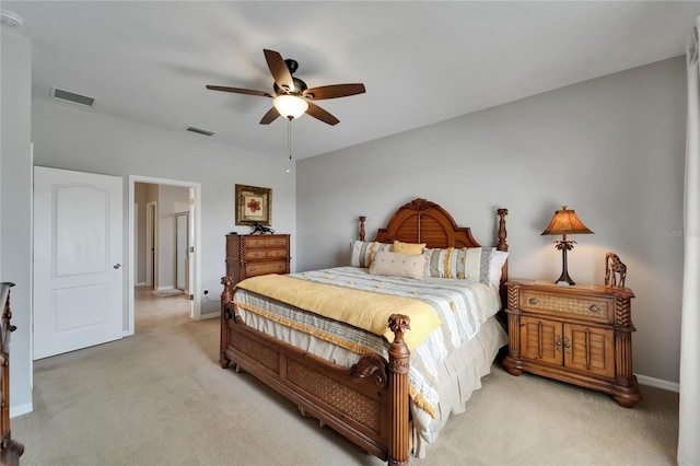 607 Tuscanny St, Brandon, FL 33511 - bedroom with light carpet and ceiling fan