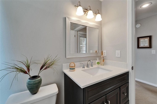 607 Tuscanny St, Brandon, FL 33511 - half bathroom with vanity and toilet