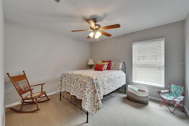 607 Tuscanny St, Brandon, FL 33511 - carpeted bedroom with baseboards and a ceiling fan