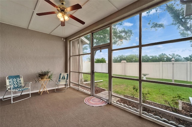 607 Tuscanny St, Brandon, FL 33511 - unfurnished sunroom with ceiling fan