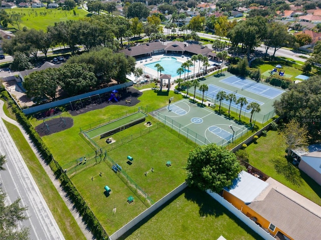 607 Tuscanny St, Brandon, FL 33511 - bird's eye view of a pool area
