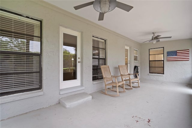 22238 River Rock Dr, Land O Lakes, FL 34639 - view of patio featuring a ceiling fan