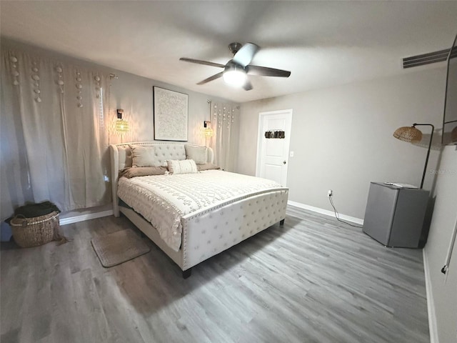 10221 Carloway Hills Dr, Wimauma, FL 33598 - bedroom with wood finished floors and a ceiling fan