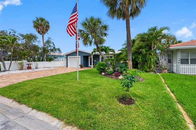 621 77th Ave, St Pete Beach, FL 33706 - ranch-style house with concrete driveway, an attached garage, and stucco siding