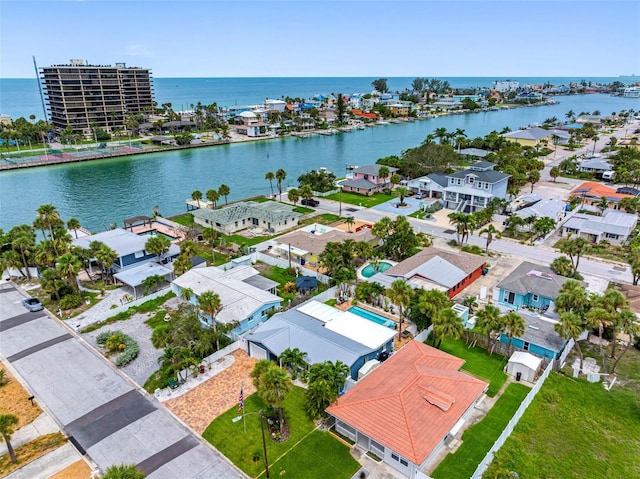 621 77th Ave, St Pete Beach, FL 33706 - aerial view of residential area featuring a large body of water