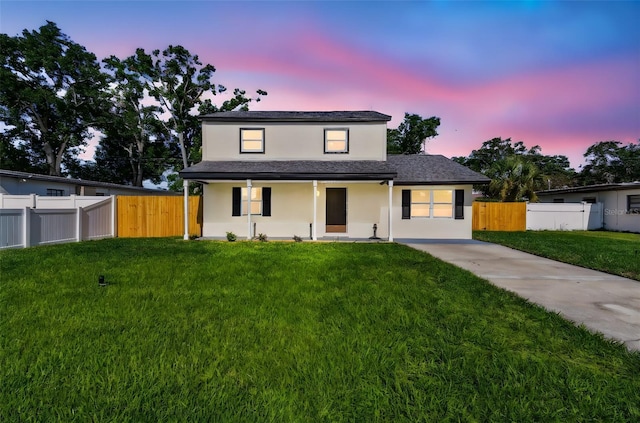 7806 N Matanzas Ave, Tampa, FL 33614 - view of front of property featuring stucco siding, covered porch, and a shingled roof