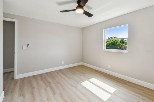 7806 N Matanzas Ave, Tampa, FL 33614 - unfurnished room featuring light wood finished floors and ceiling fan