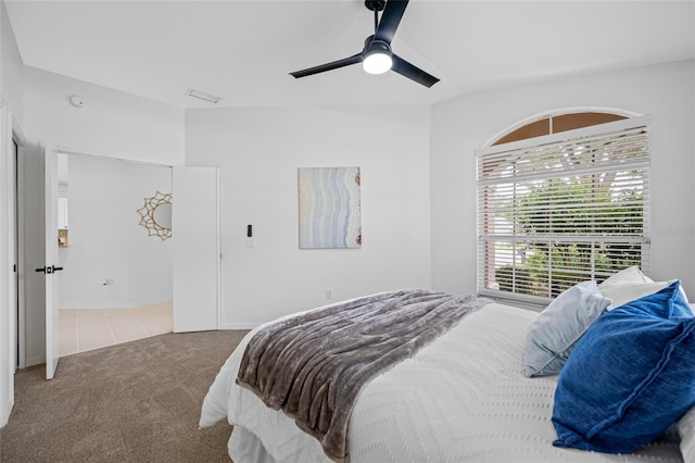 1760 W Shanelle Path, Lecanto, FL 34461 - carpeted bedroom featuring a ceiling fan and baseboards