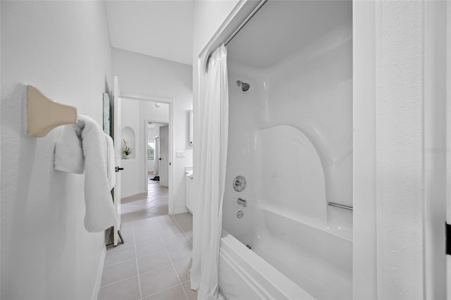 1760 W Shanelle Path, Lecanto, FL 34461 - bathroom with tile patterned flooring and shower / bathtub combination with curtain
