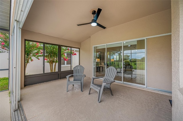 1760 W Shanelle Path, Lecanto, FL 34461 - sunroom / solarium featuring ceiling fan and lofted ceiling