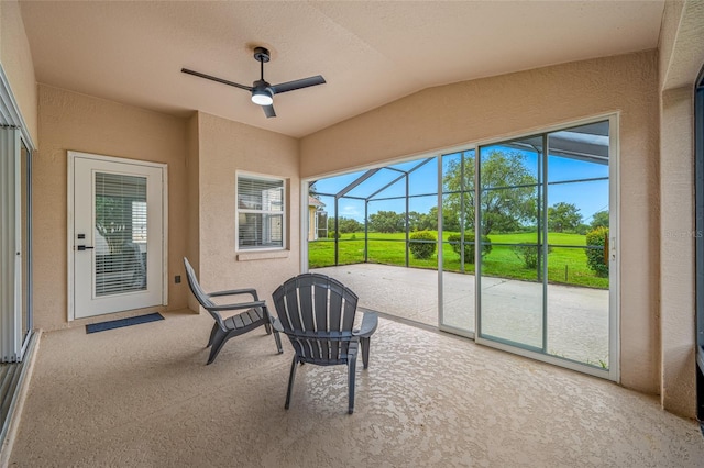 1760 W Shanelle Path, Lecanto, FL 34461 - sunroom with ceiling fan and lofted ceiling