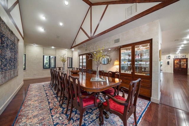 1835 Alicia Way, Clearwater, FL 33764 - dining area with high vaulted ceiling and wood finished floors