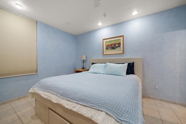 1835 Alicia Way, Clearwater, FL 33764 - bedroom with light tile patterned floors and recessed lighting