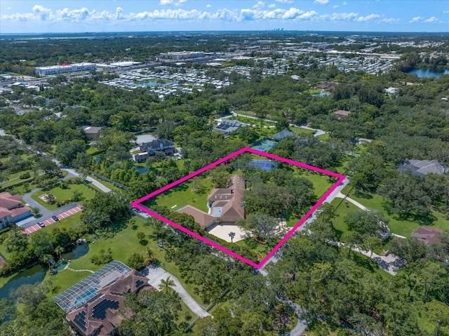 1835 Alicia Way, Clearwater, FL 33764 - view of property location featuring property parcel outlined and a large body of water